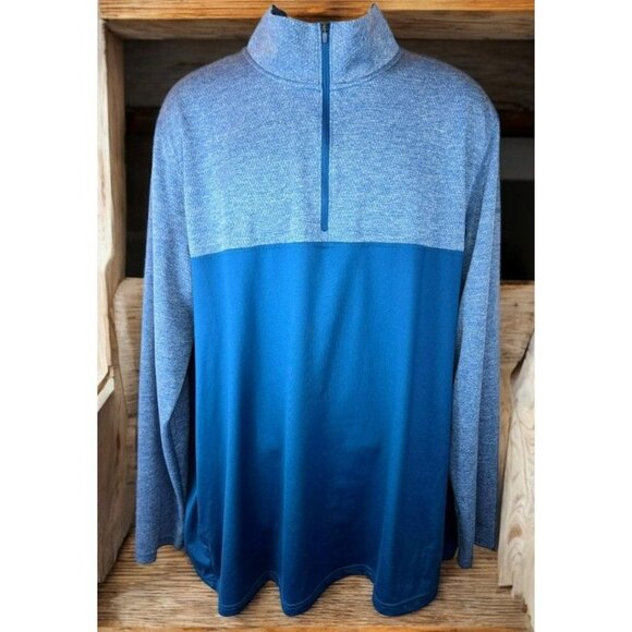 Under Armour Mens Loose Fit 1/2 Zip Pullover XXL Blue  Activewear - Picture 2 of 8